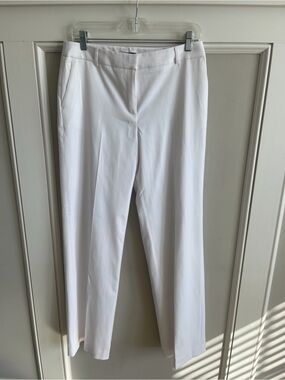 Jones New York White Stretch Dress Trousers